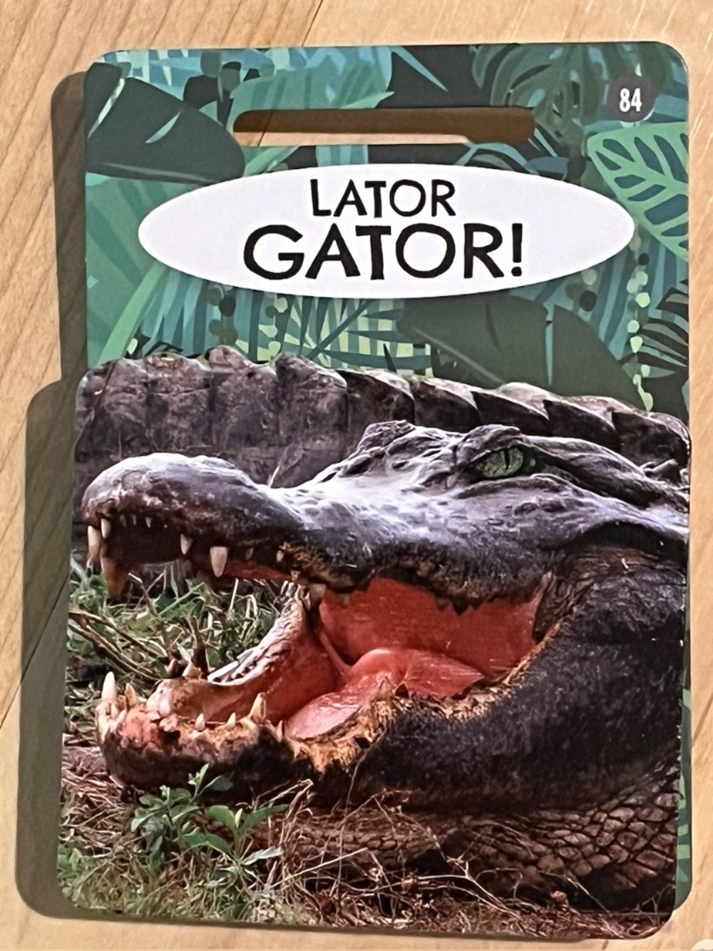 Pet & Critter LATER GATOR Wooden Bag Clip, Novelty Fridge Magnet NWT